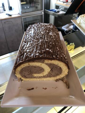 Bûche de Noë "Orange-Schoko-Zimt"